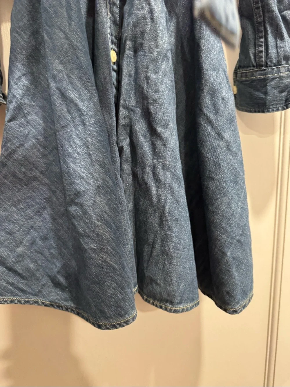 Ralph‎ Lauren Girls Belted Cotton Denim Shirtdress 10 Preppy Western Fall School
